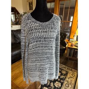 Banana Republic Heritage Women’s Grey Textured Knit Sweater Large Crewneck